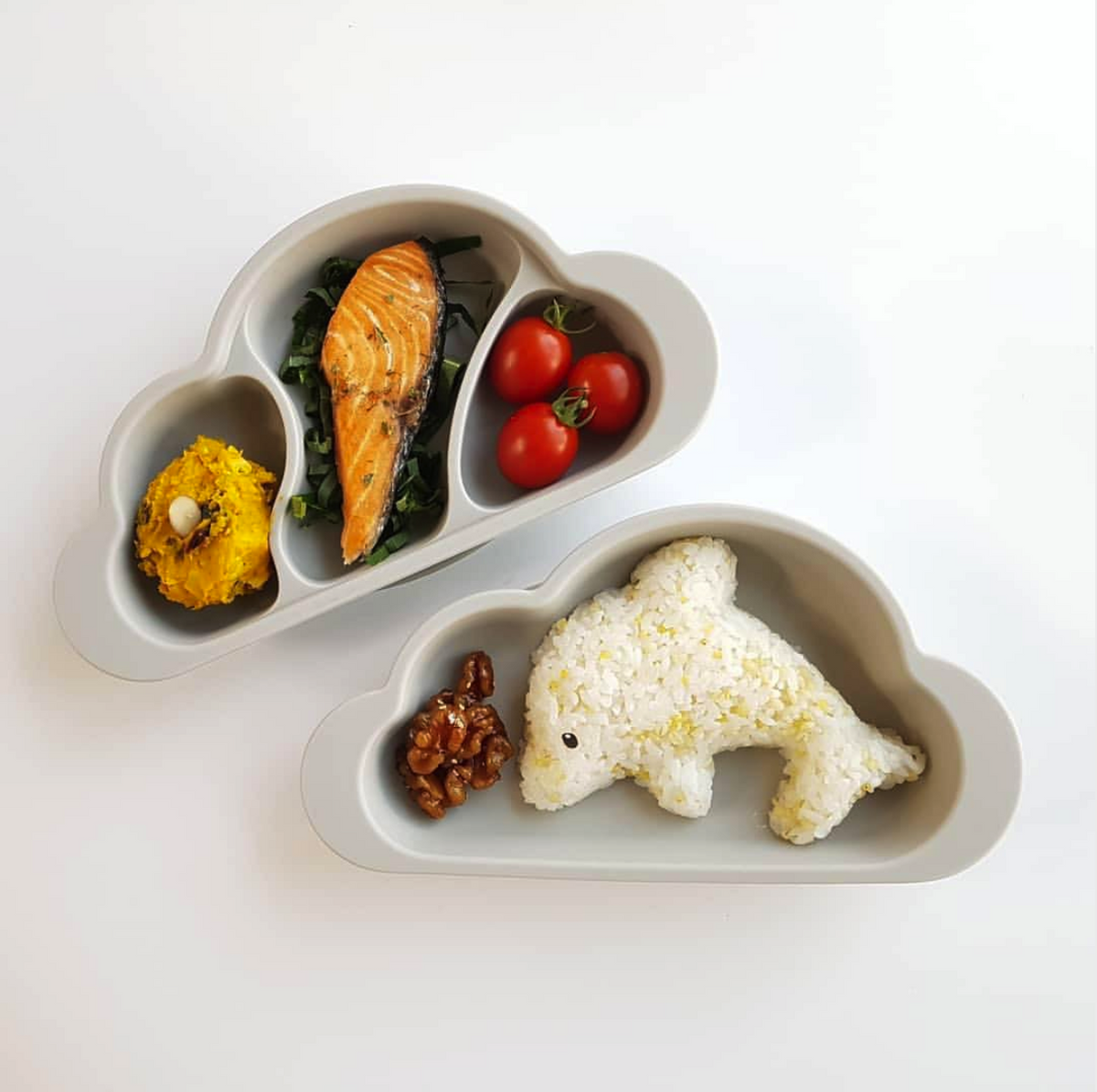 Mother&#39;s Corn Gureumi Suction Platter 2 IN 1 Set (Choose A Color)