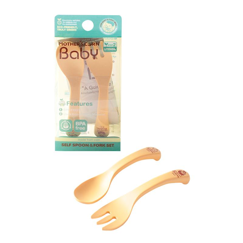Mother&#39;s Corn Self Training Spoon &amp; Fork Set