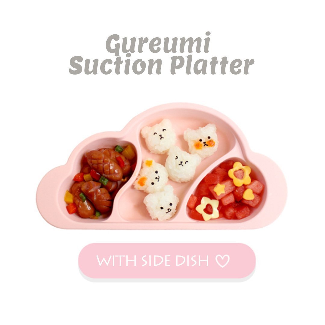 Mother&#39;s Corn Gureumi Suction Platter 2 IN 1 Set (Choose A Color)